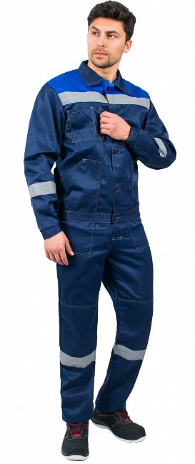 Костюм Легион-1 СОП (тк.Смесовая,210) брюки, т.синий/васильковый