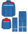 Костюм сварщика для защиты от искр и брызг (1 кл.защиты), т.синий/красный