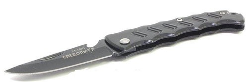Нож туристический "СЛЕДОПЫТ", дл. клинка 70 мм, с открывашкой, на блистере/360/